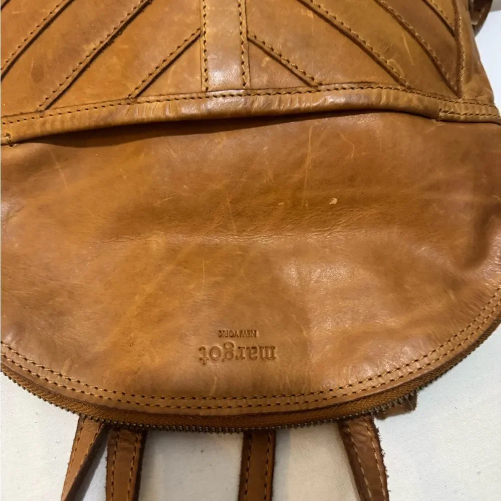 Margot Tan natural Leather Backpack